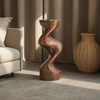 Farmhouse Solid Wood Abstract Sculpture For Garden Kitchnce
