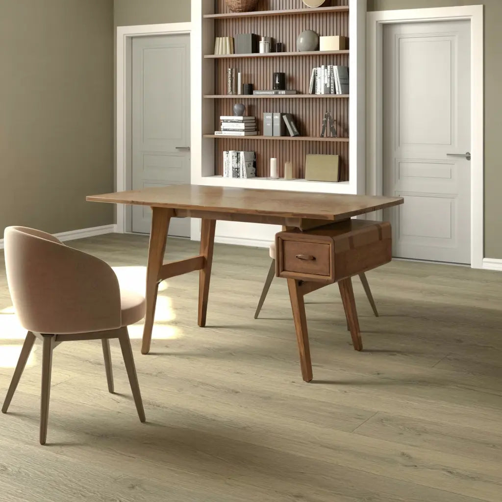 Mid-Century Desk With Drawer For Home Office Space Kitchnce