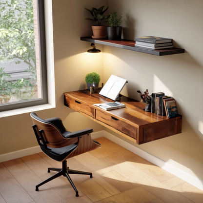 Modern Floating Desk For Bedroom And Office Setup Kitchnce