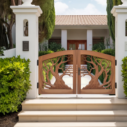 Rustic Tree Branch Gate Design For Garden Entrance Kitchnce