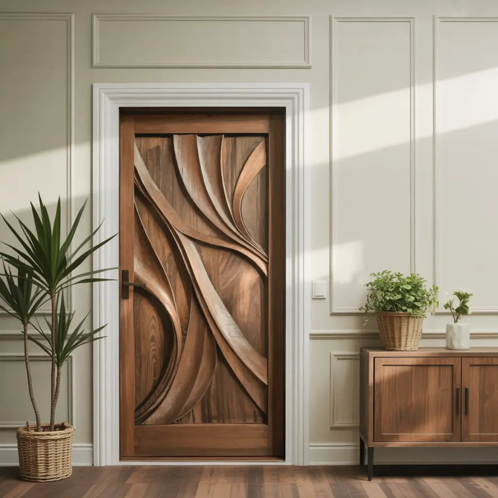 Artistic Carved Door Design For Hallway And Entrance Kitchnce