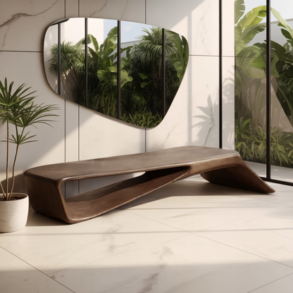 Contemporary Sculptural Bench For Entryway Hallway And Office Kitchnce