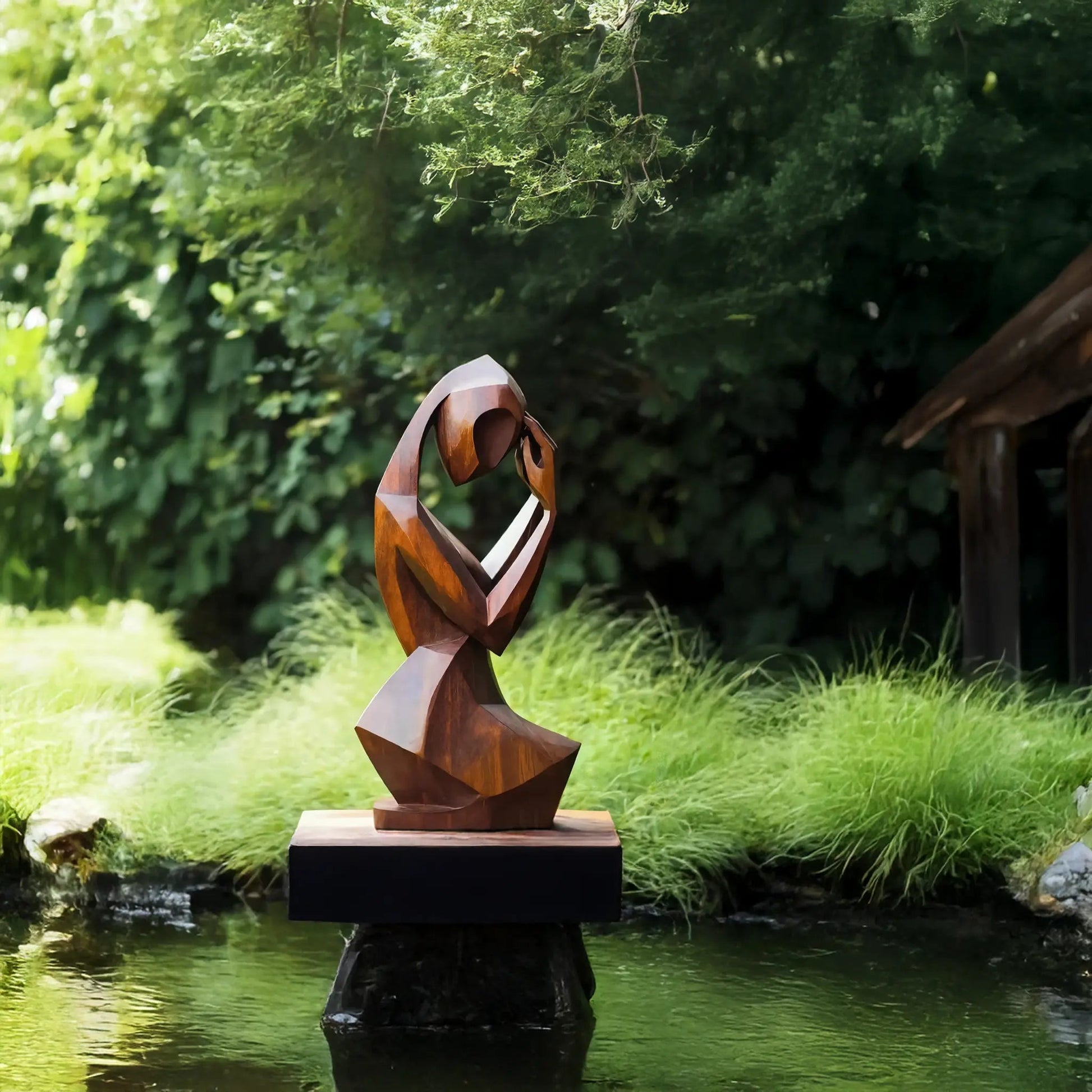 Mid Century Abstract Sculpture For Modern Outdoor Space Kitchnce