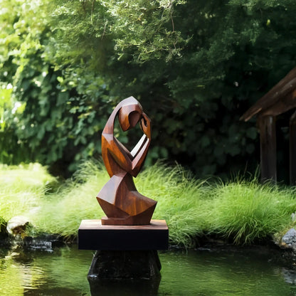 Mid Century Abstract Sculpture For Modern Outdoor Space Kitchnce