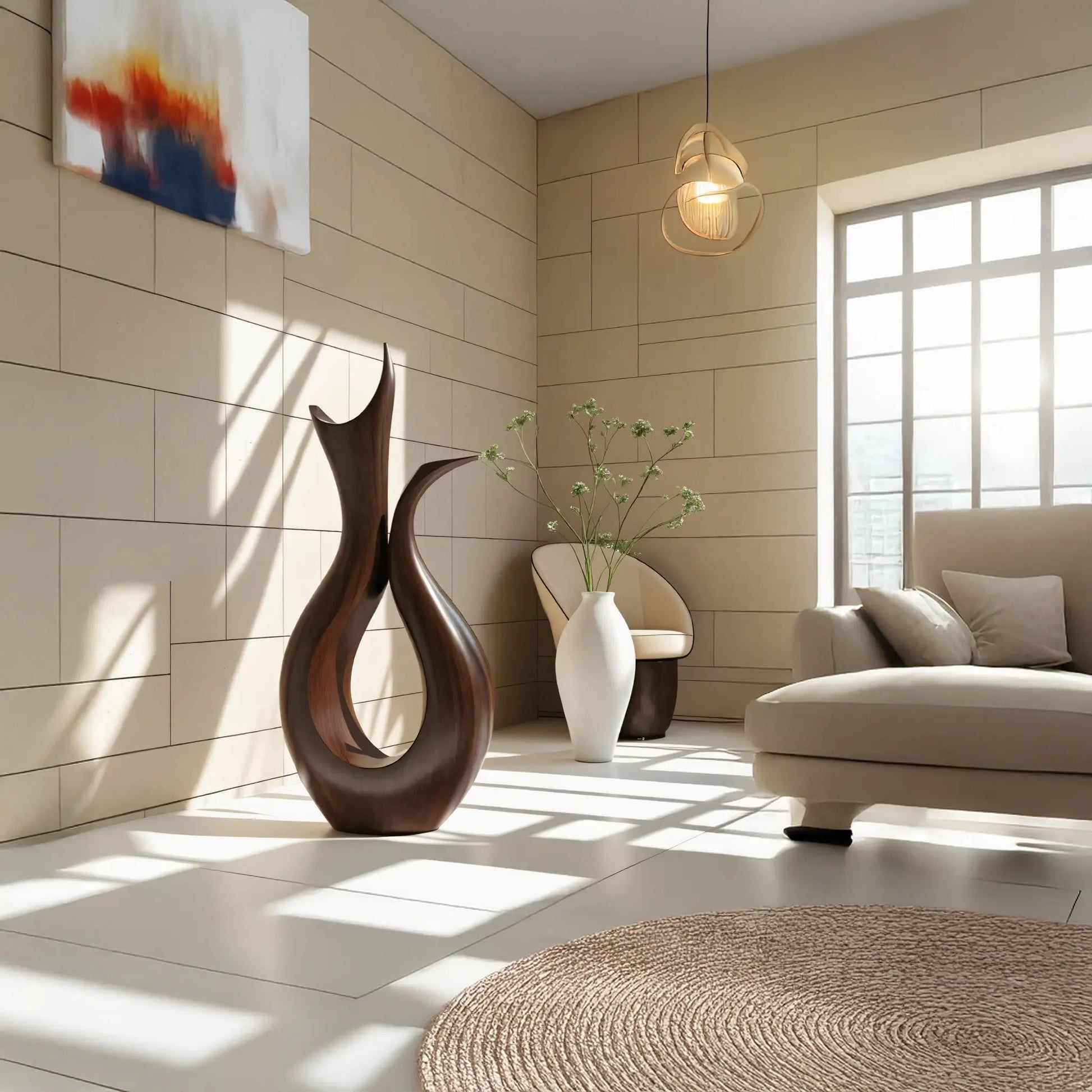 Farmhouse Abstract Sculpture For Furniture Rustic Decor Kitchnce