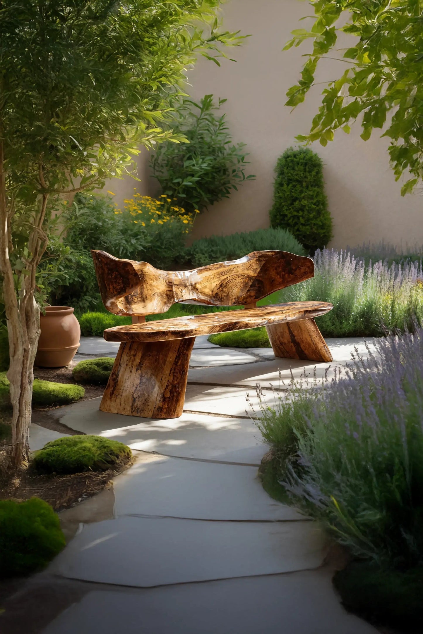 Farmhouse Ergonomic Wood Bench For Backyard Retreat Kitchnce