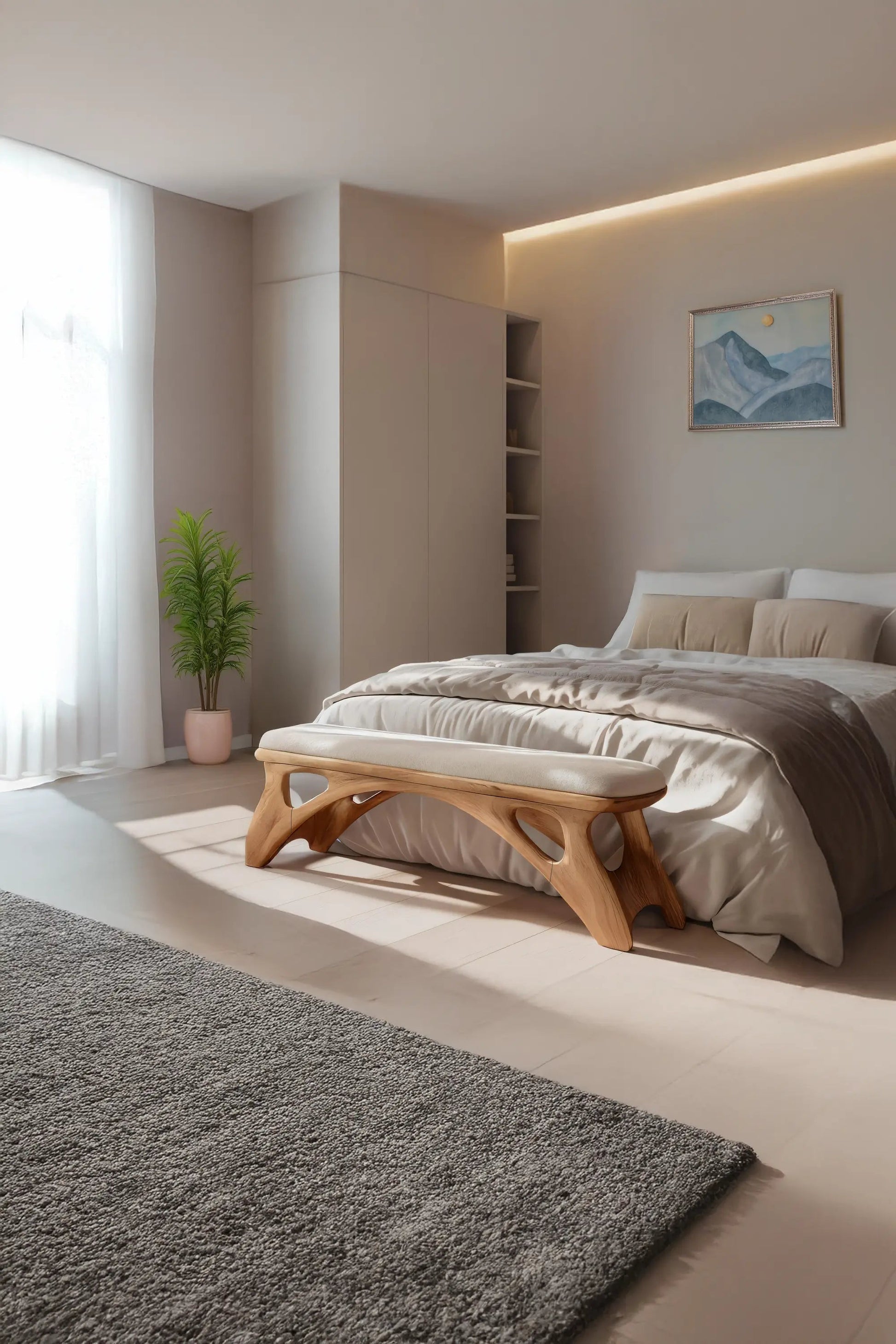 Handcrafted Bedroom Bench For Natural Interior Styling Kitchnce
