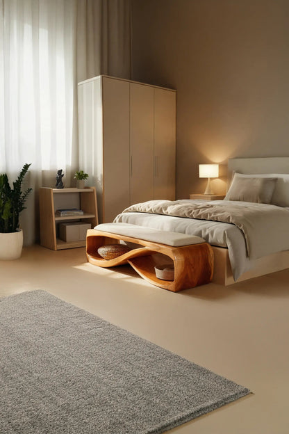 Contemporary Wooden Bench For Bedroom Furniture Decor Kitchnce