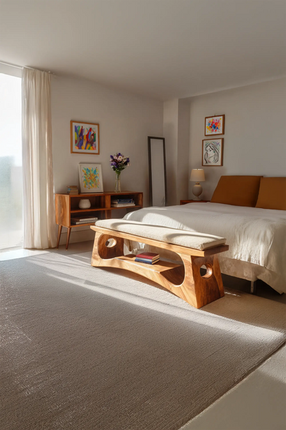 Modern Wooden Bench For Natural Bedroom Decor Kitchnce