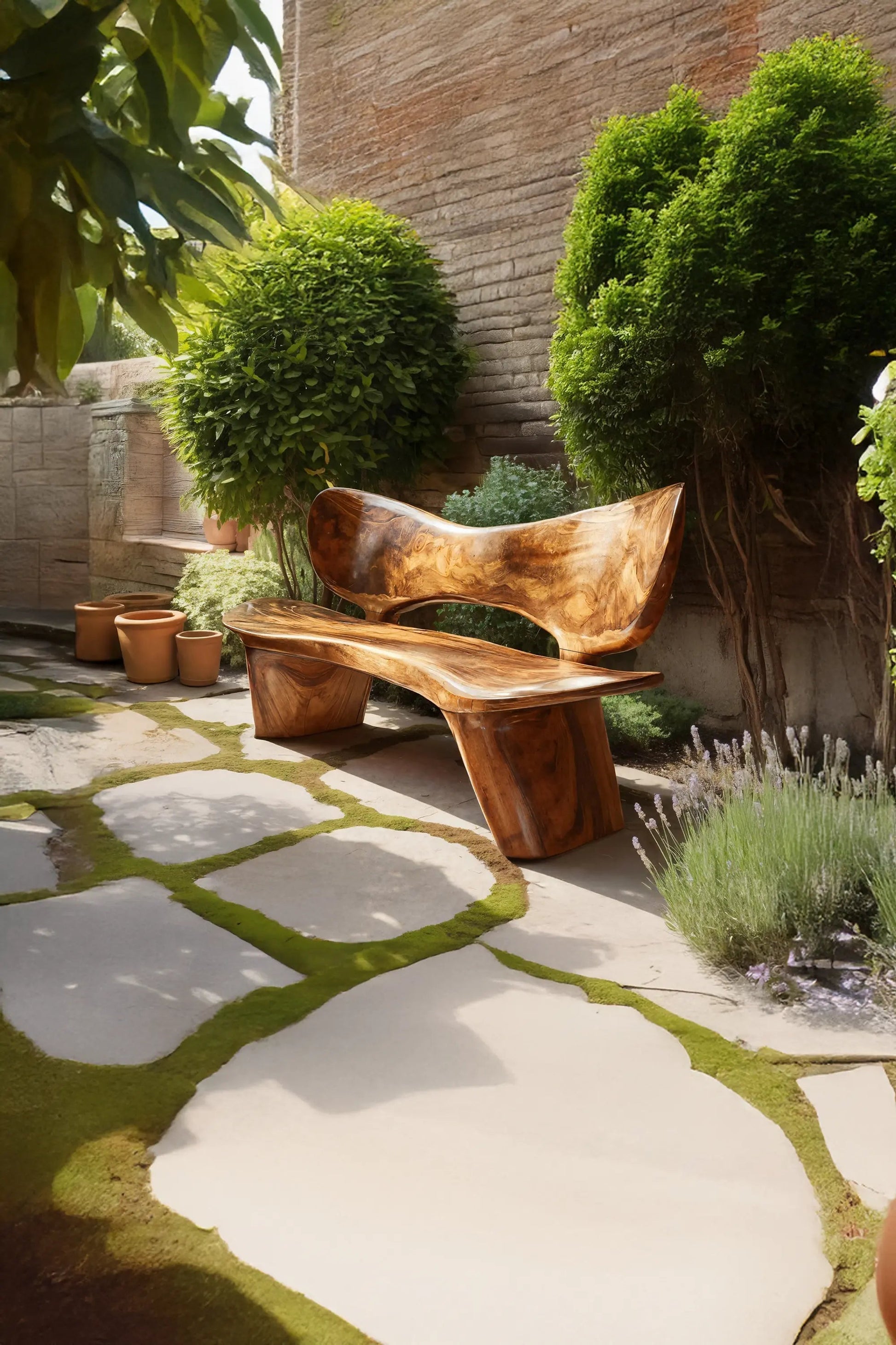 Handcrafted Outdoor Wooden Bench For Serene Garden Corners Kitchnce