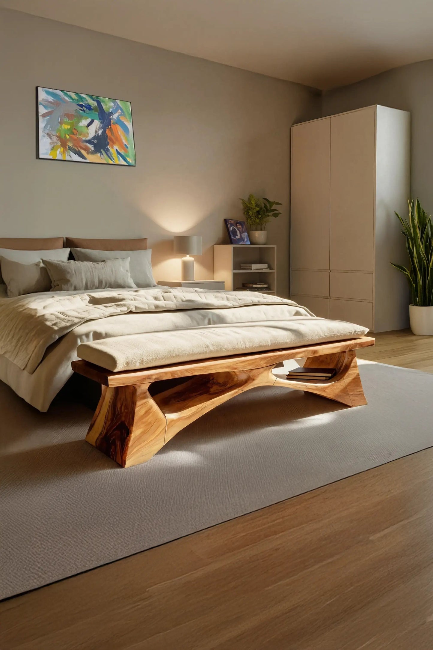 Handcrafted Solid Wood Bench For End-of-Bed Styling Kitchnce