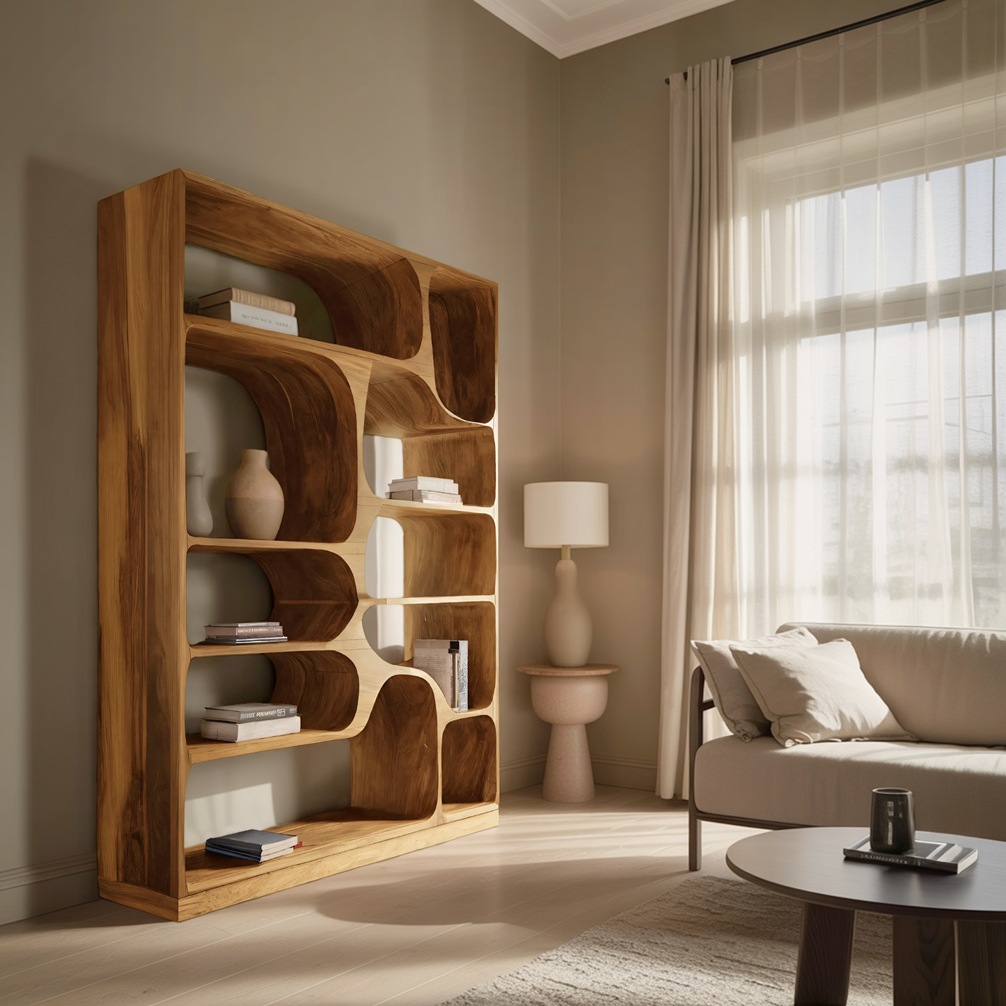 Artistic Bookcase For Living Room Or Bedroom Kitchnce