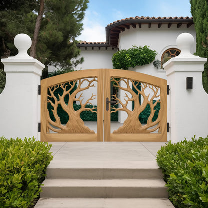 Rustic Tree Branch Gate Design For Garden Entrance Kitchnce