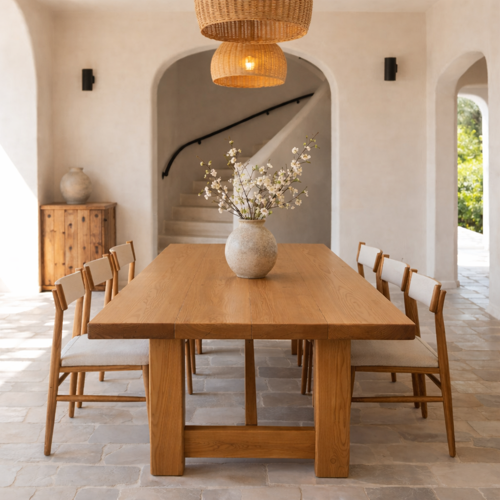 Solid Wood Dining Table Timeless Modern Design