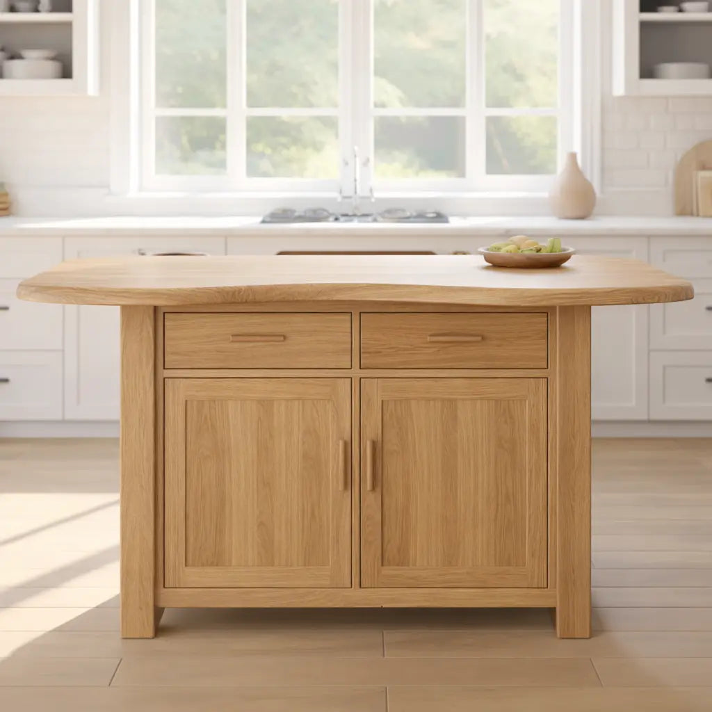 Solid Wood Kitchen Island with Storage Cabinet and Drawers, Walnut Kitchen Prep Table Kitchnce