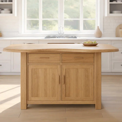 Solid Wood Kitchen Island with Storage Cabinet and Drawers, Walnut Kitchen Prep Table Kitchnce