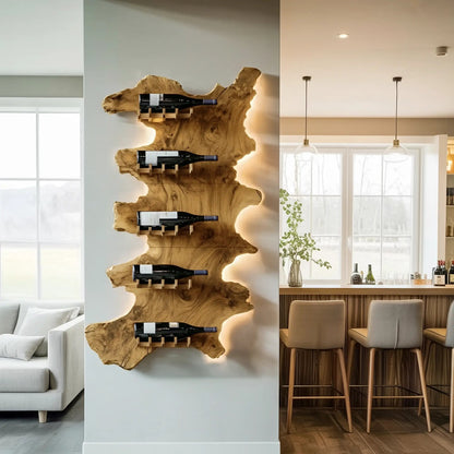 Mid Century Wooden Wine Rack For Bar Decor And Wine Storage Kitchnce