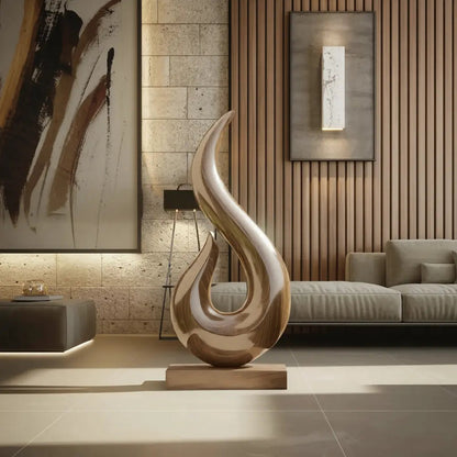 Handcrafted Abstract Sculpture For Outdoor Wall Design Kitchnce