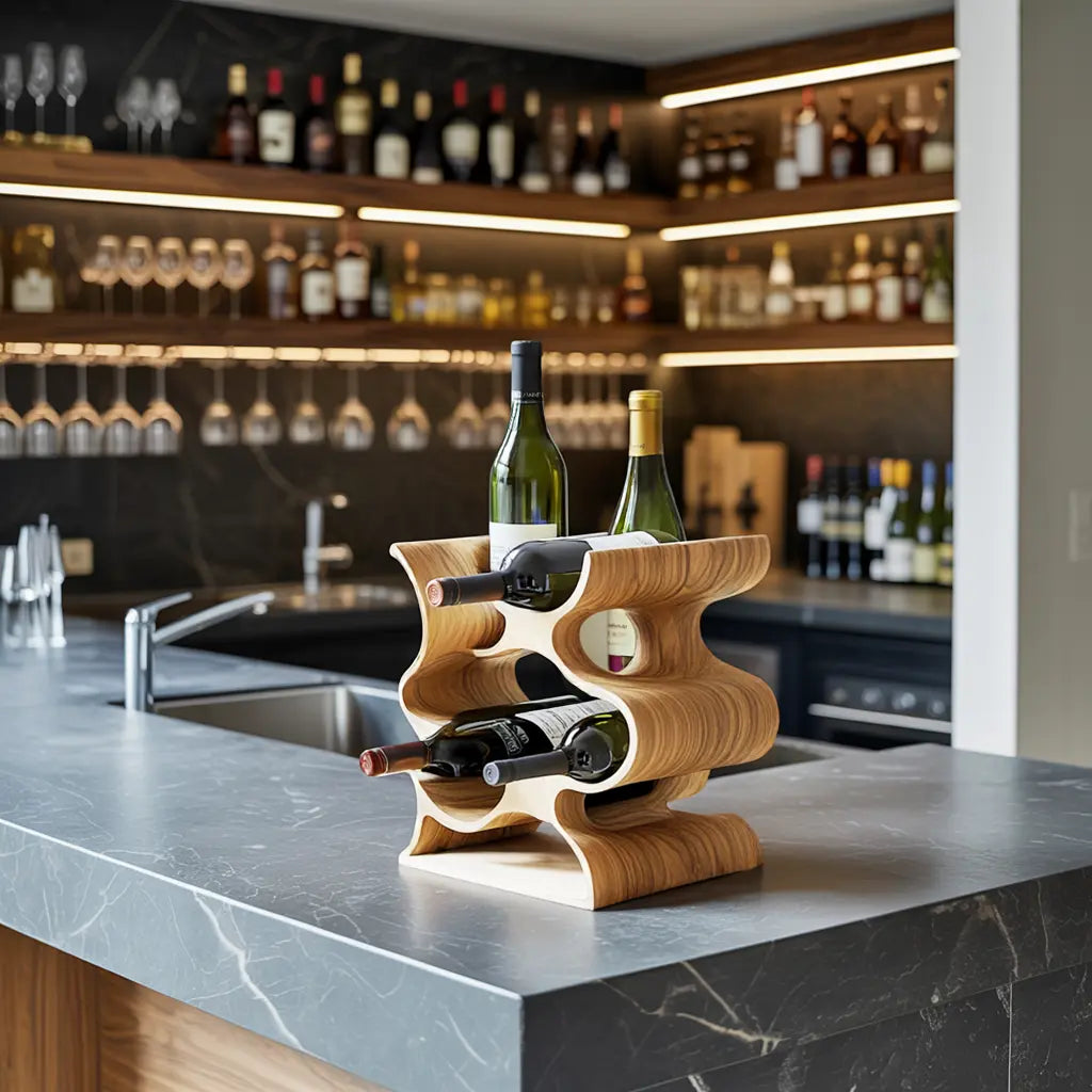 Farmhouse Wine Stand For Furniture Accent Feature Kitchnce