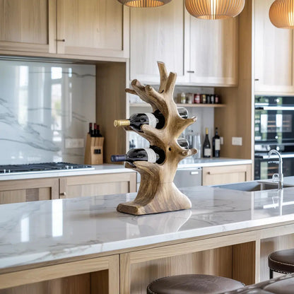 Rustic Wine Stand For Living Room Natural Wood Vibe Kitchnce