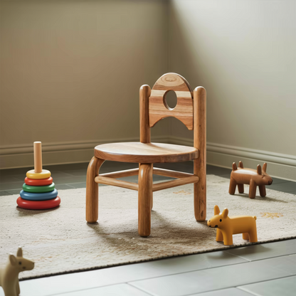 Montessori Toddler Chair With Round Backrest For Playroom Preschool And Nursery Kitchnce