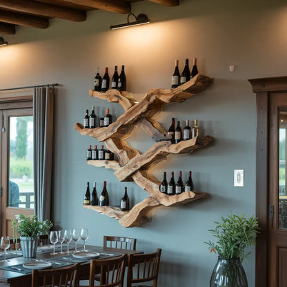 Farmhouse Wine Rack For Kitchen Wine Bottle Shelf Kitchnce