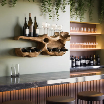 Farmhouse Wine Holder For Living Room Shelf Accent Kitchnce