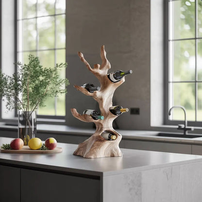 Farmhouse Wine Stand For Kitchen Wine Display Rack Kitchnce