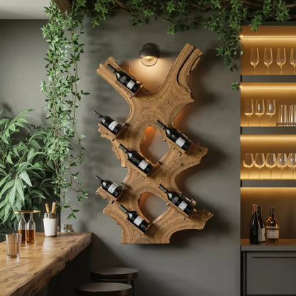 Rustic Wine Stand For Living Room Wood Wine Storage Kitchnce