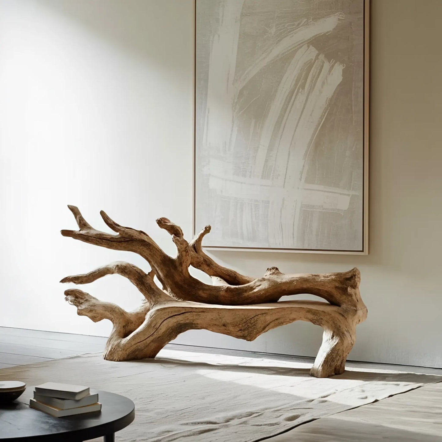 Handcrafted Branch Bench For Versatile Living Room Seating Kitchnce