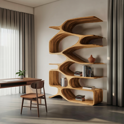 Organic Sculptural Bookshelf For Living Decor Kitchnce