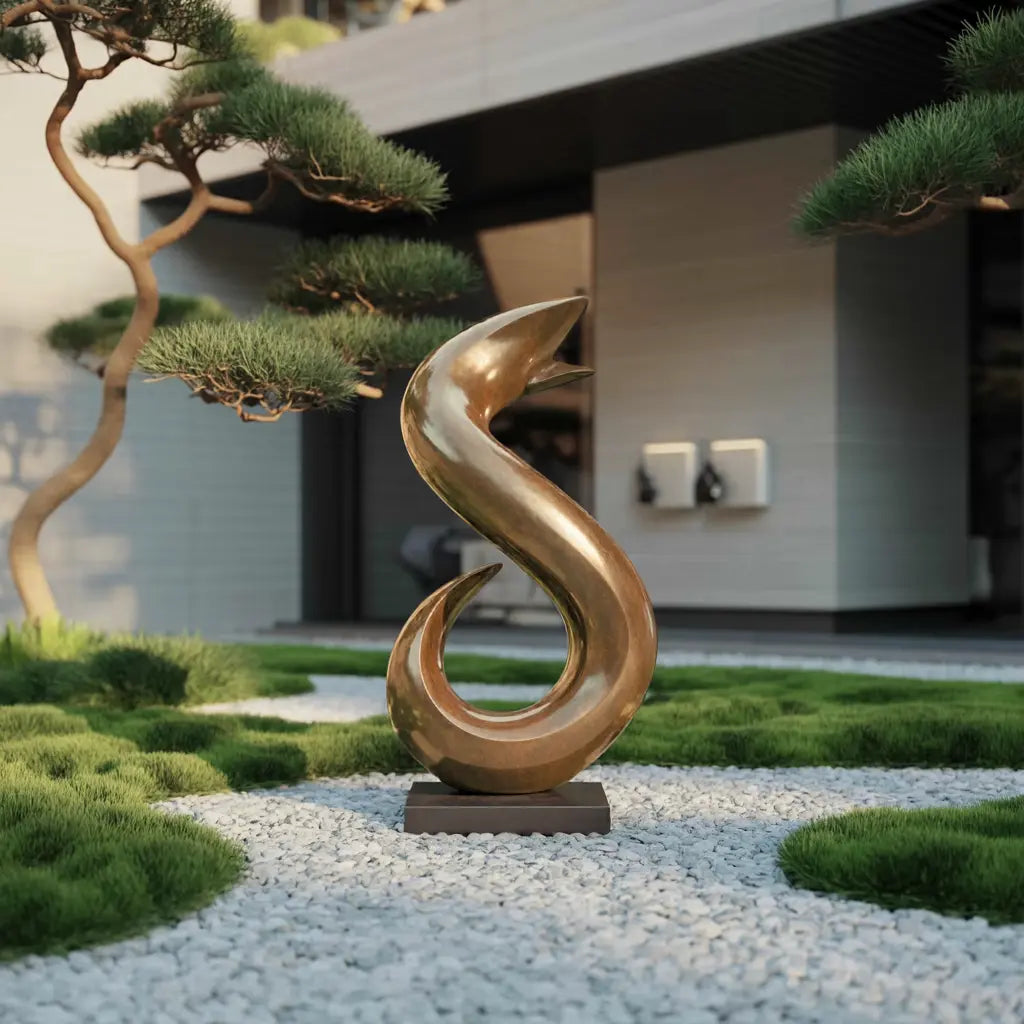 Handmade Abstract Wooden Sculpture For Living Room Kitchnce