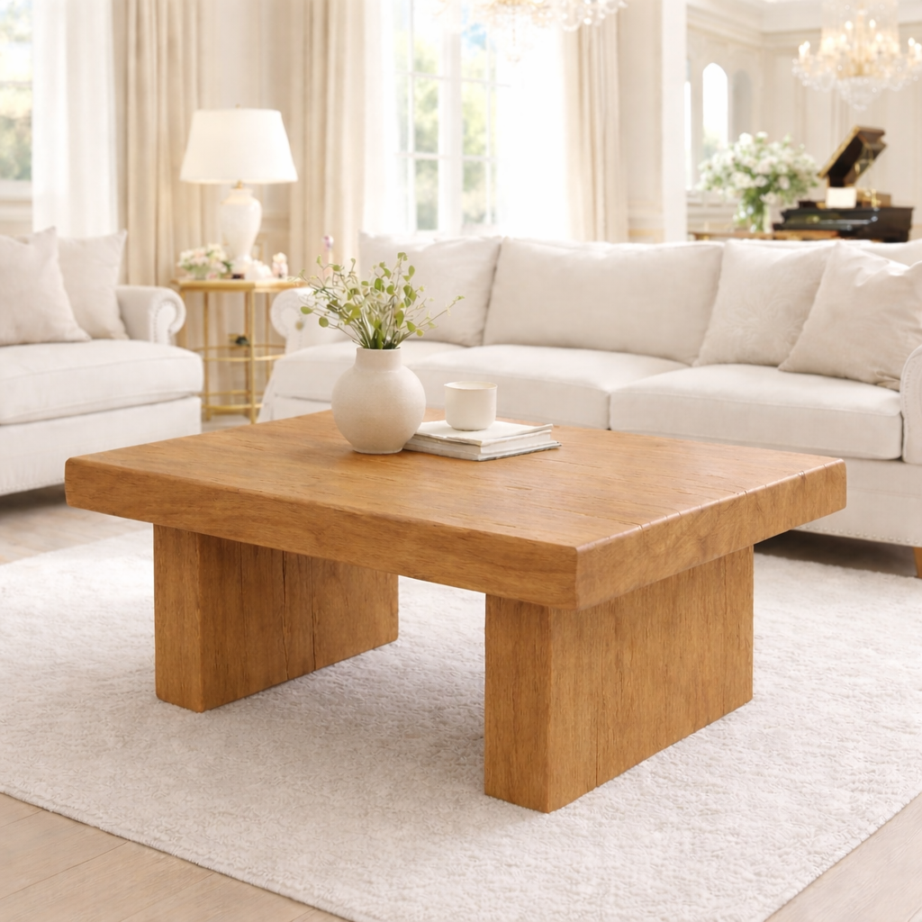 Solid Wood Coffee Table for Modern Living Rooms Kitchnce