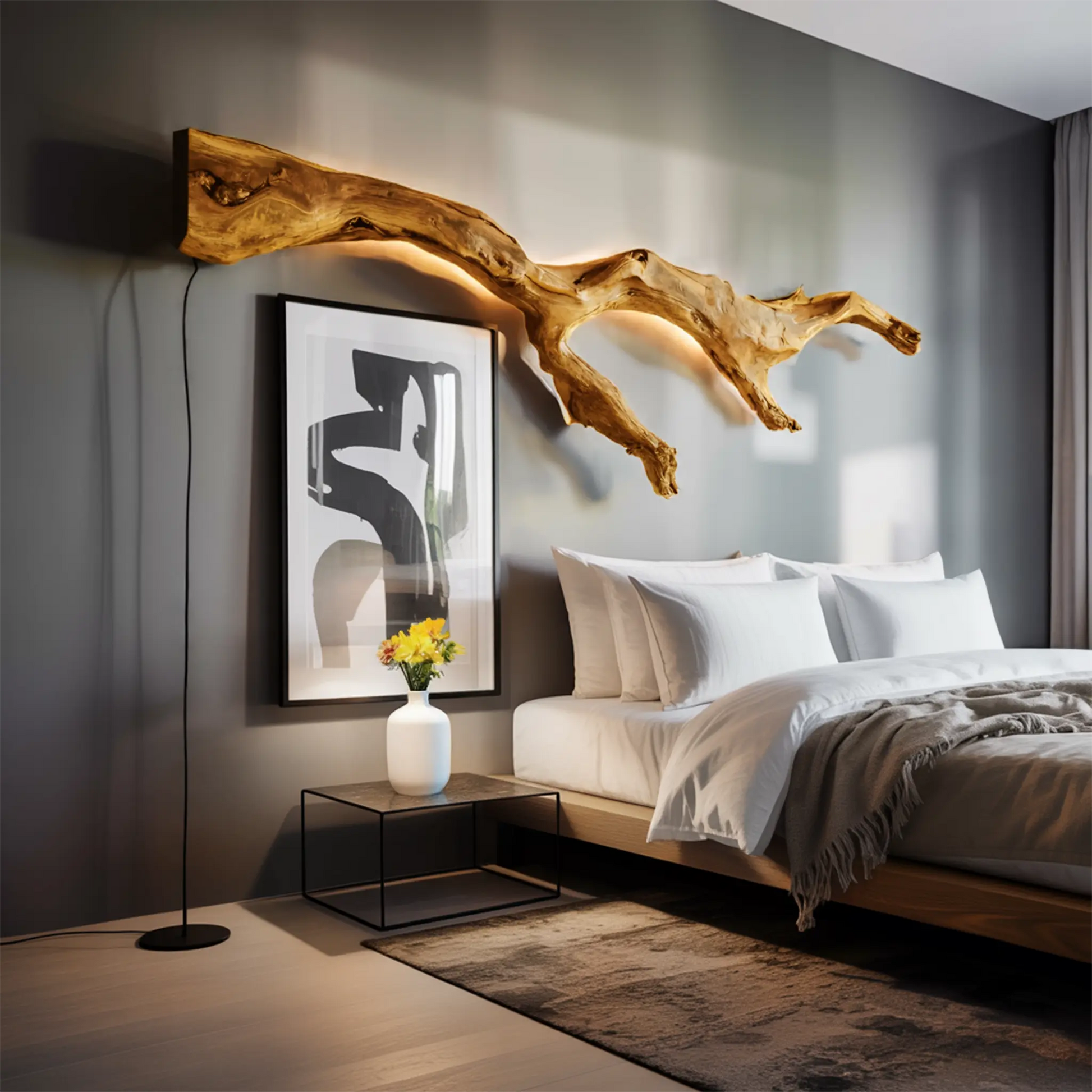 Modern Organic Wall Light Branch For Bedroom Kitchnce