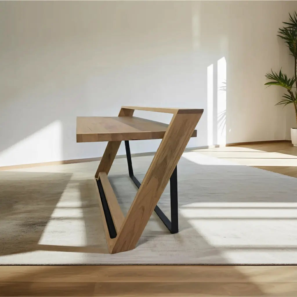 Unique Angular Desk With Z Frame For Home Or Office Kitchnce