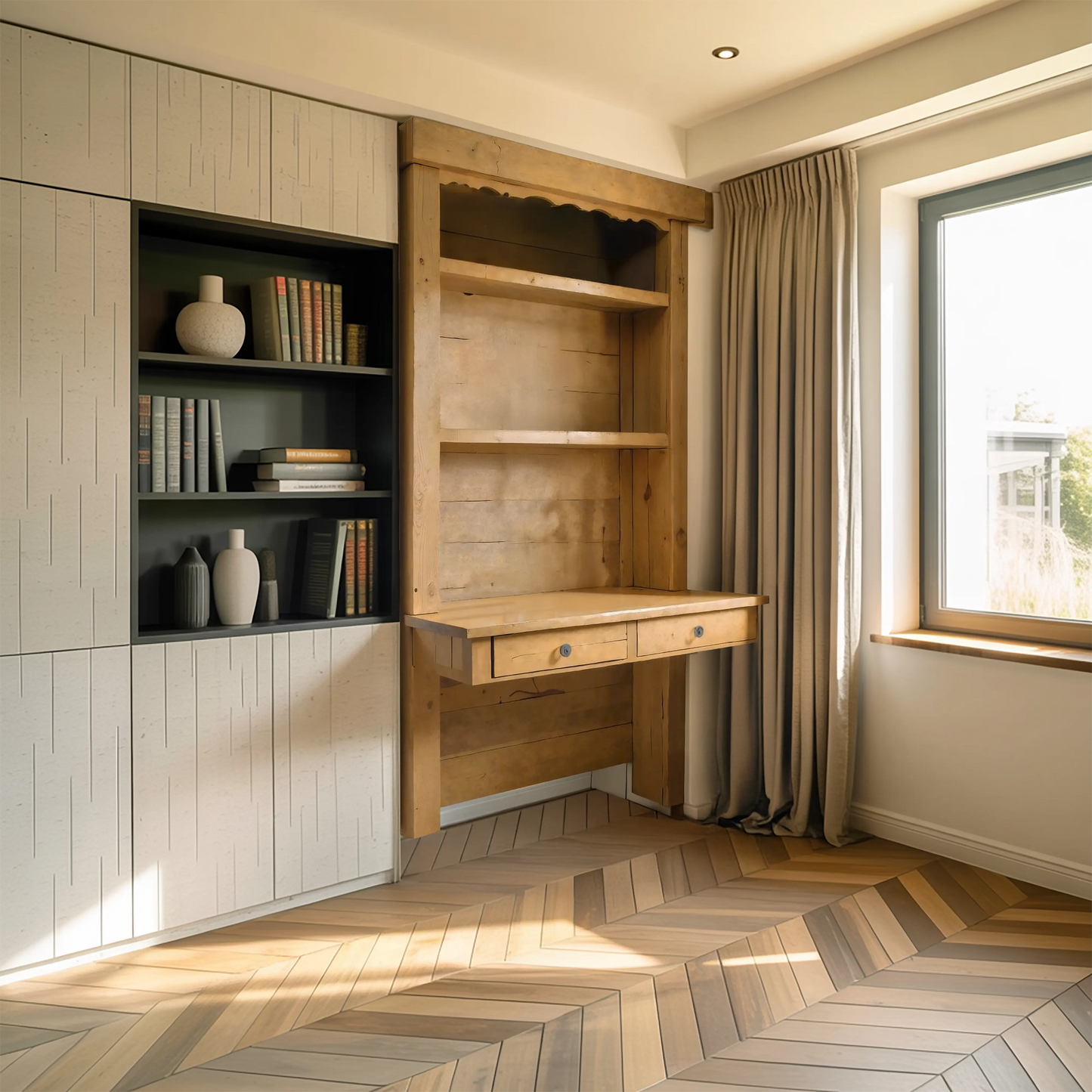Rustic Floating Desk For Cozy Home Office Setup Kitchnce