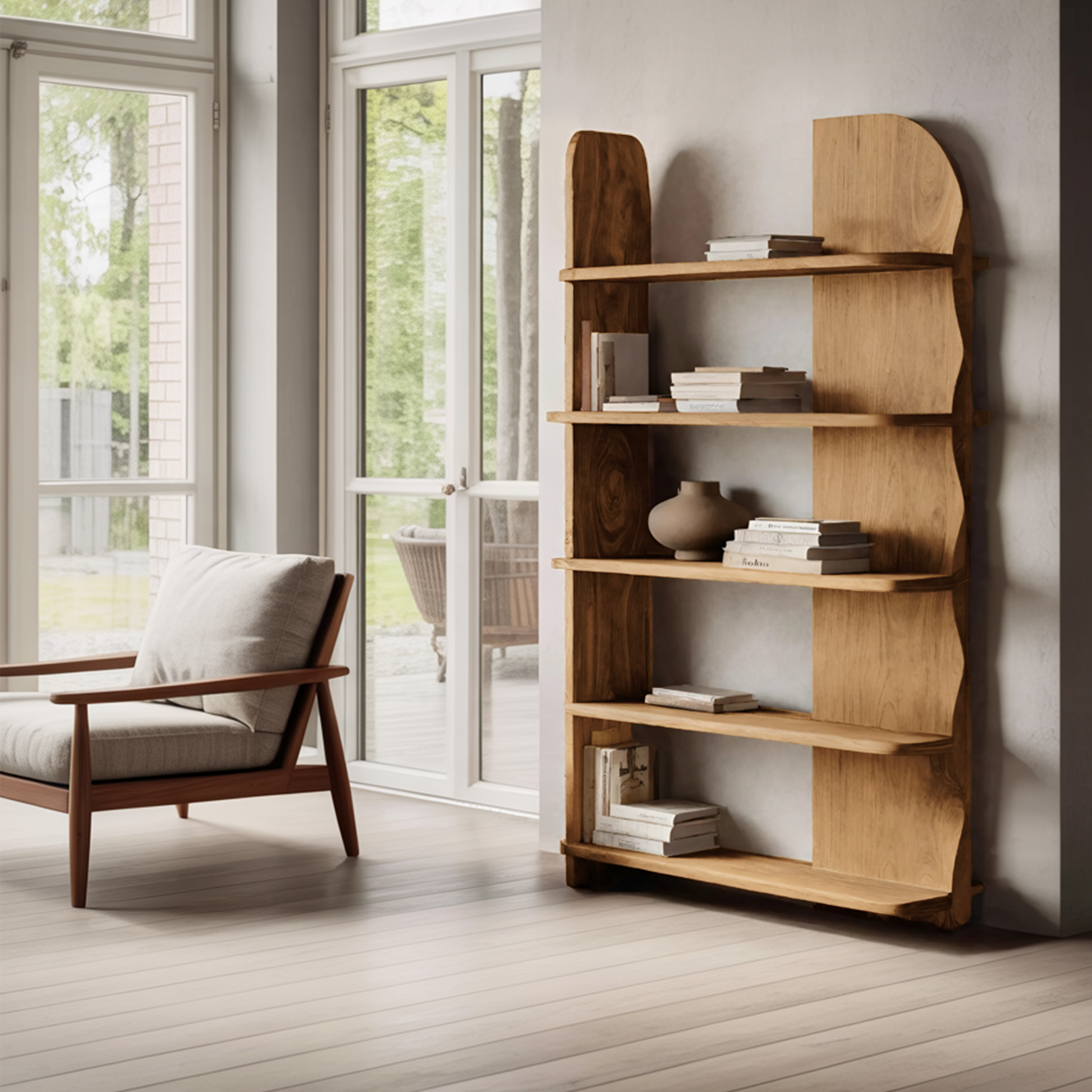 Minimalist Bookcase Sculptural Design For Living Decor Kitchnce
