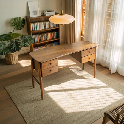 Mid Century Writing Desk For Bedroom Workspace Or Study Nook Kitchnce