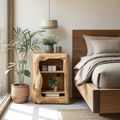 Rustic Wooden Nightstand Bedroom Furniture Essential Kitchnce