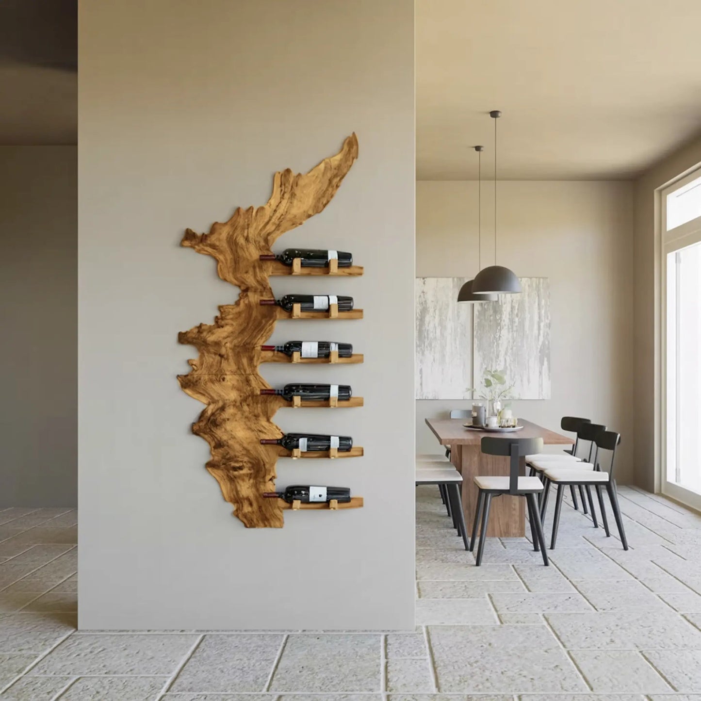Farmhouse Solid Wood Wine Rack For Entryway Design And Style Kitchnce