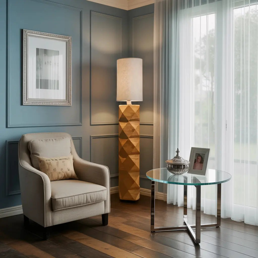 Contemporary Sculptural Lamp Pair For Bedroom And Office Kitchnce