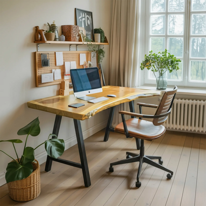 Rustic Live Edge Desk For Home Office Setup Kitchnce