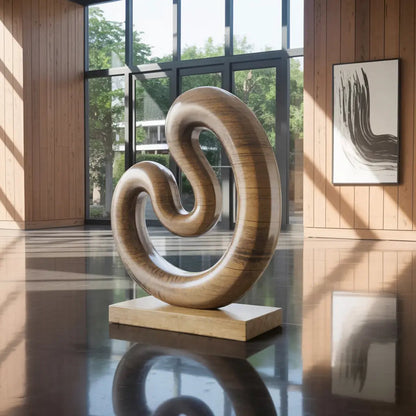 Farmhouse Large Twisted Spiral Floor Art For Contemporary Interiors Kitchnce
