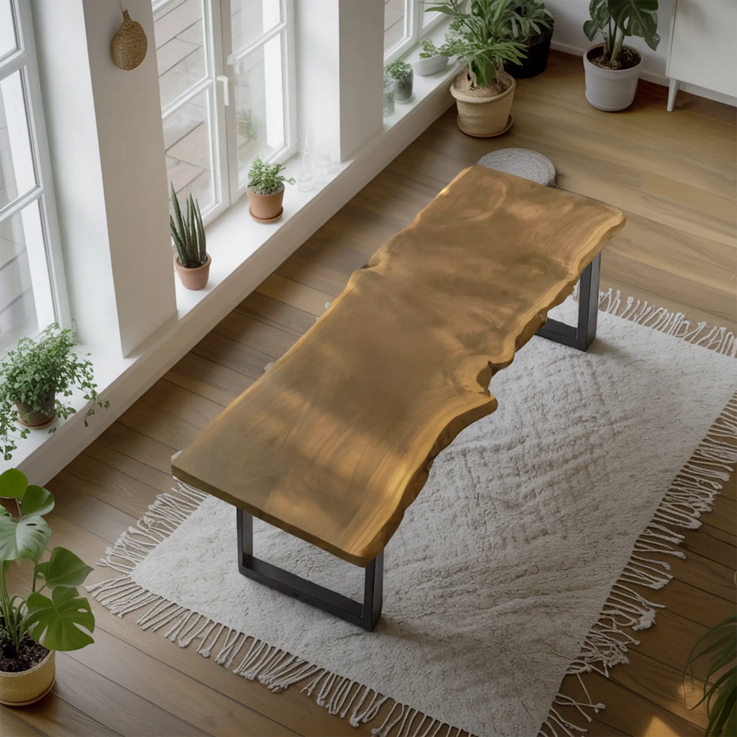 Rustic Live Edge Conference Table For Modern Office Kitchnce