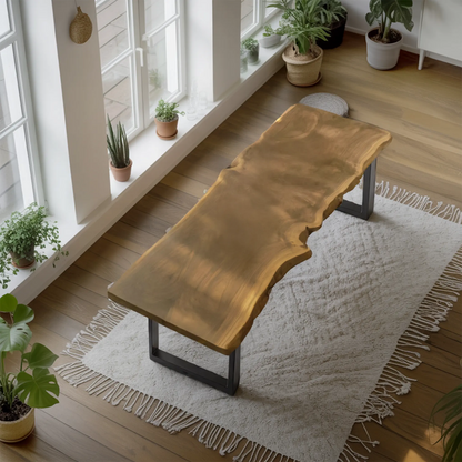 Rustic Live Edge Conference Table For Modern Office Kitchnce