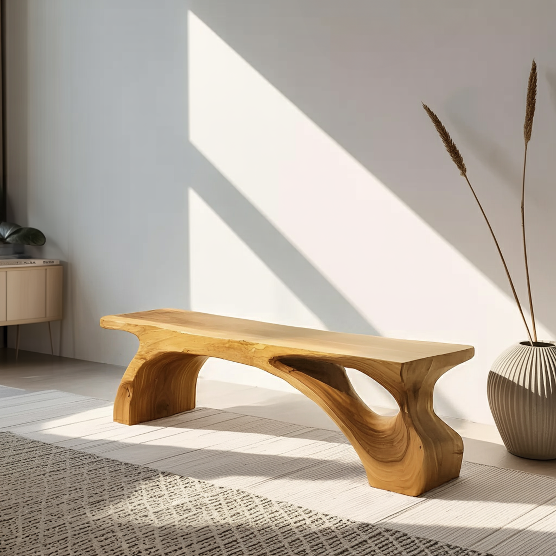 Organic Live Edge Bench For Modern Entryway Or Living Room Kitchnce