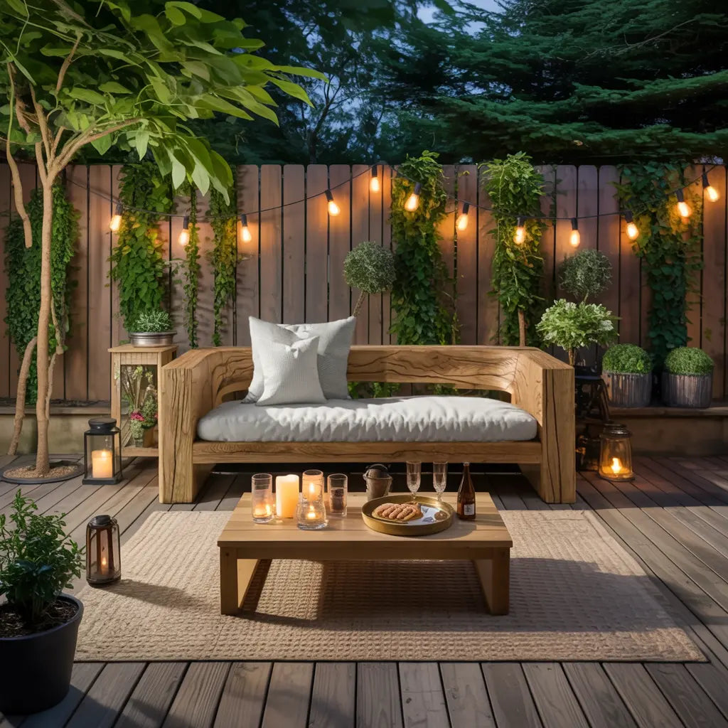 Rustic Outdoor Sofa Set And Coffee Table For Garden Kitchnce