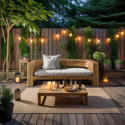 Rustic Outdoor Sofa Set And Coffee Table For Garden Kitchnce
