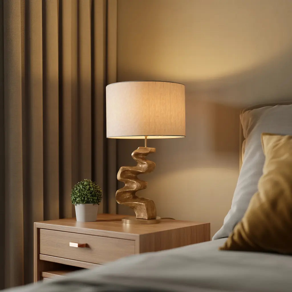 Modern Sculptural Table Lamp For Living Room And Bedroom Kitchnce