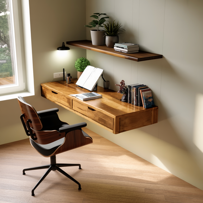 Modern Floating Desk For Bedroom And Office Setup Kitchnce
